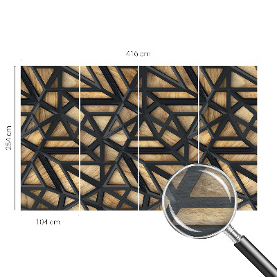 Muurbehang met geometrisch patroon