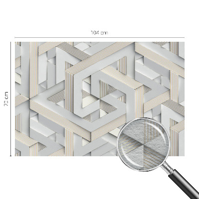 Fotobehang op maat met illusoire vormen als dessin