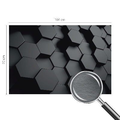Behang met print 3D-zeshoeken