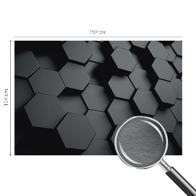 Behang met print 3D-zeshoeken
