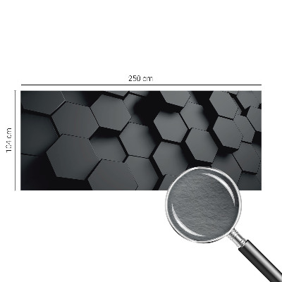 Behang met print 3D-zeshoeken