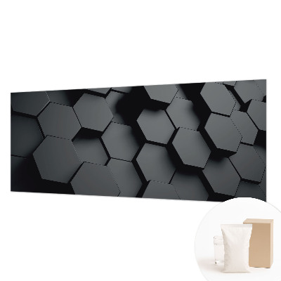 Behang met print 3D-zeshoeken