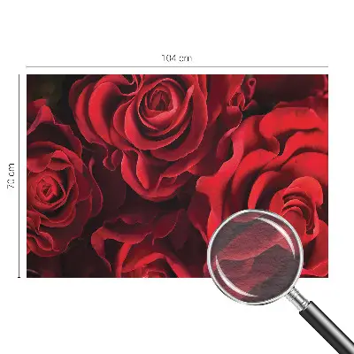 Naadloos fotobehang met een print van rode rozen