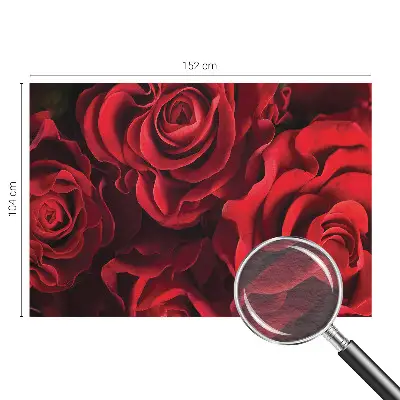 Naadloos fotobehang met een print van rode rozen