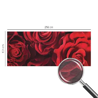Naadloos fotobehang met een print van rode rozen