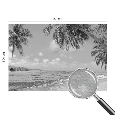 Fotobehang slaapkamer met tropisch paradijs-motief