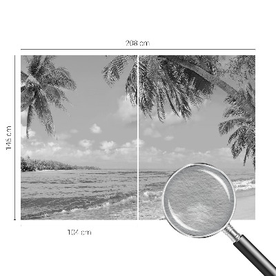 Fotobehang slaapkamer met tropisch paradijs-motief