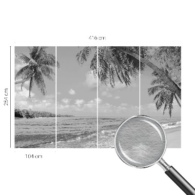 Fotobehang slaapkamer met tropisch paradijs-motief