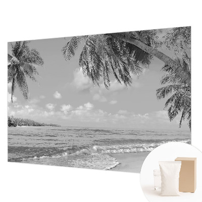 Fotobehang slaapkamer met tropisch paradijs-motief