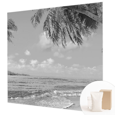Fotobehang slaapkamer met tropisch paradijs-motief