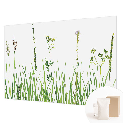 Fotobehang voor slaapkamer met een subtiel bloemenmotief