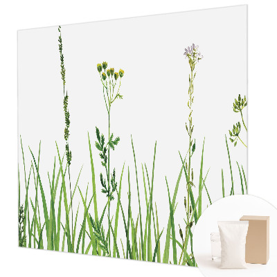 Fotobehang voor slaapkamer met een subtiel bloemenmotief