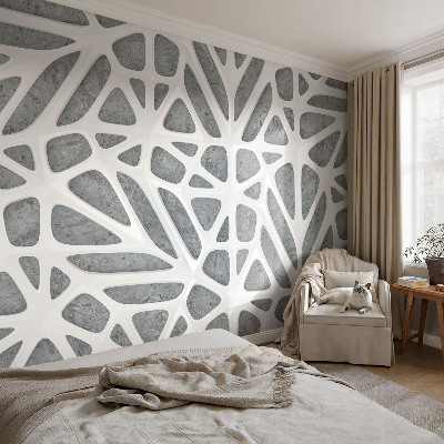 Premium fotobehang met een geometrisch netwerkmotief