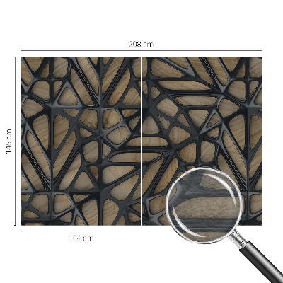 Uniek fotobehang Houten net