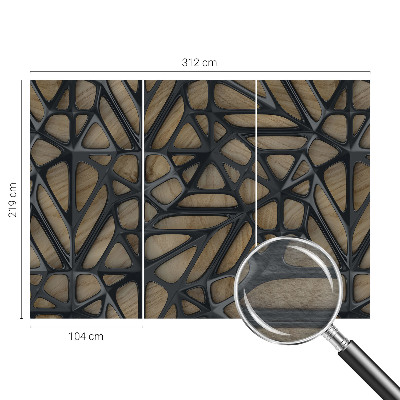 Uniek fotobehang Houten net