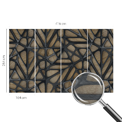 Uniek fotobehang Houten net