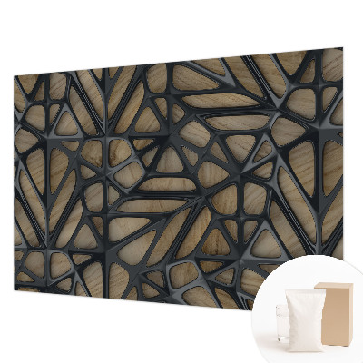 Uniek fotobehang Houten net