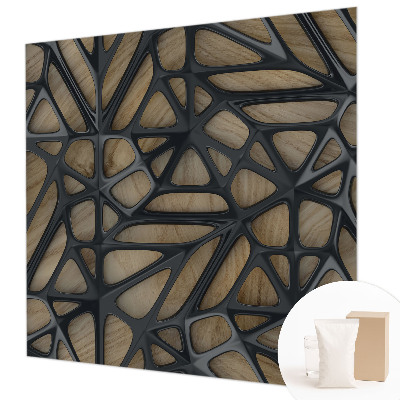 Uniek fotobehang Houten net