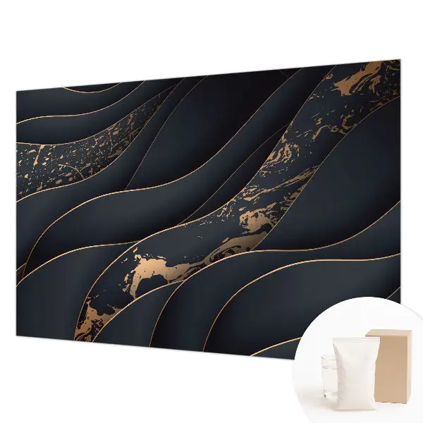 Vliesbehang fotobehang woonkamer met een design van elegante golven