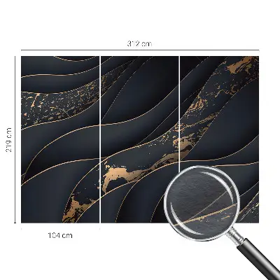 Vliesbehang fotobehang woonkamer met een design van elegante golven