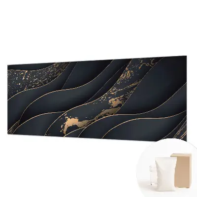 Vliesbehang fotobehang woonkamer met een design van elegante golven