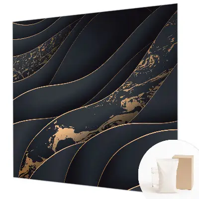 Vliesbehang fotobehang woonkamer met een design van elegante golven