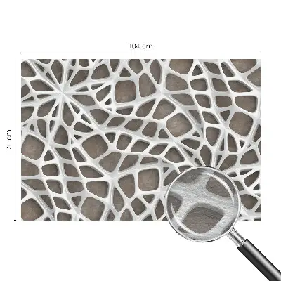 Vlies fotobehang op maat met een geometrisch netwerkmotief