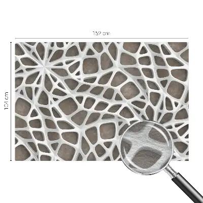 Vlies fotobehang op maat met een geometrisch netwerkmotief
