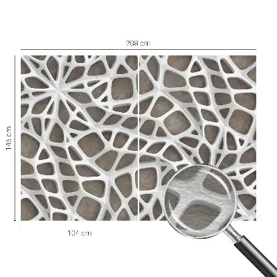 Vlies fotobehang op maat met een geometrisch netwerkmotief