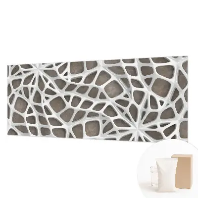 Vlies fotobehang op maat met een geometrisch netwerkmotief