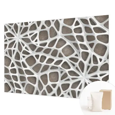 Vlies fotobehang op maat met een geometrisch netwerkmotief