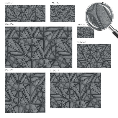 Behang met print met geometrische patronen