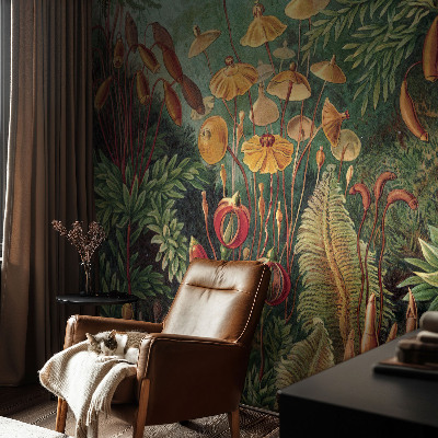 Fotobehang op maat met een exotische tuinscène
