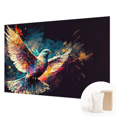 Foto behang op maat met een kleurrijke vogel als print
