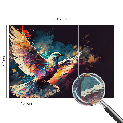 Foto behang op maat met een kleurrijke vogel als print