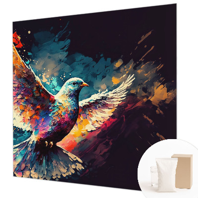 Foto behang op maat met een kleurrijke vogel als print