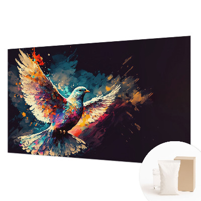 Foto behang op maat met een kleurrijke vogel als print