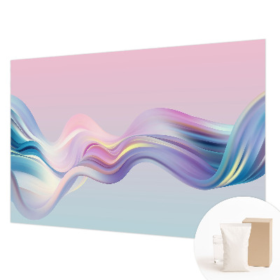 Fotobehang woonkamer met kleurrijke golven