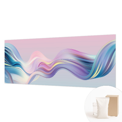 Fotobehang woonkamer met kleurrijke golven