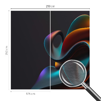 Fotobehang slaapkamer met een kleurrijke werveling als ontwerp