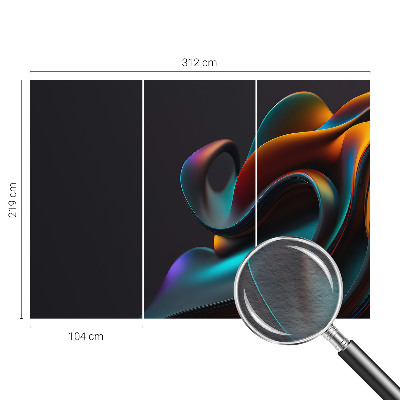 Fotobehang slaapkamer met een kleurrijke werveling als ontwerp