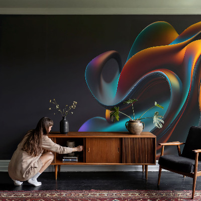 Fotobehang slaapkamer Kleurrijke werveling