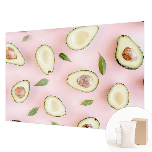 Fotobehang voor slaapkamer met een patroon van avocado's