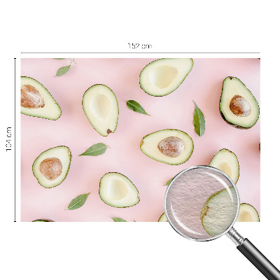 Fotobehang voor slaapkamer met een patroon van avocado's