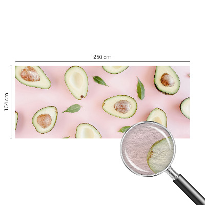 Fotobehang voor slaapkamer met een patroon van avocado's