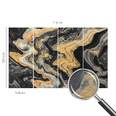 Fotobehang voor de slaapkamer met een caleidoscoop van lijnen