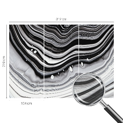 Fotobehang voor de woonkamer met een patroon van optische golven