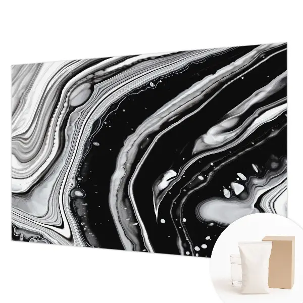 Modern fotobehang voor de woonkamer met monochromatische golven