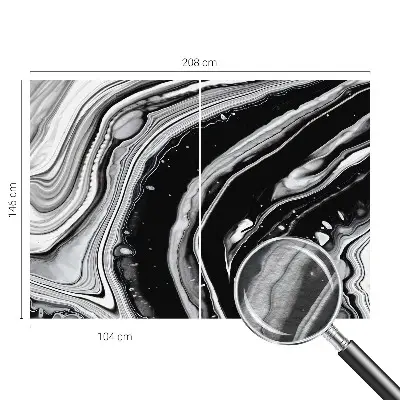 Modern fotobehang voor de woonkamer met monochromatische golven