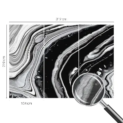 Modern fotobehang voor de woonkamer met monochromatische golven